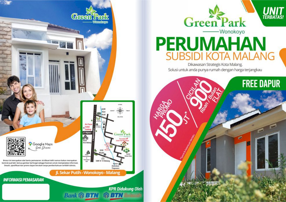 Dijual Rumah Subsidi Murah Di Kota Malang Cicilan 900 Rban Bulan