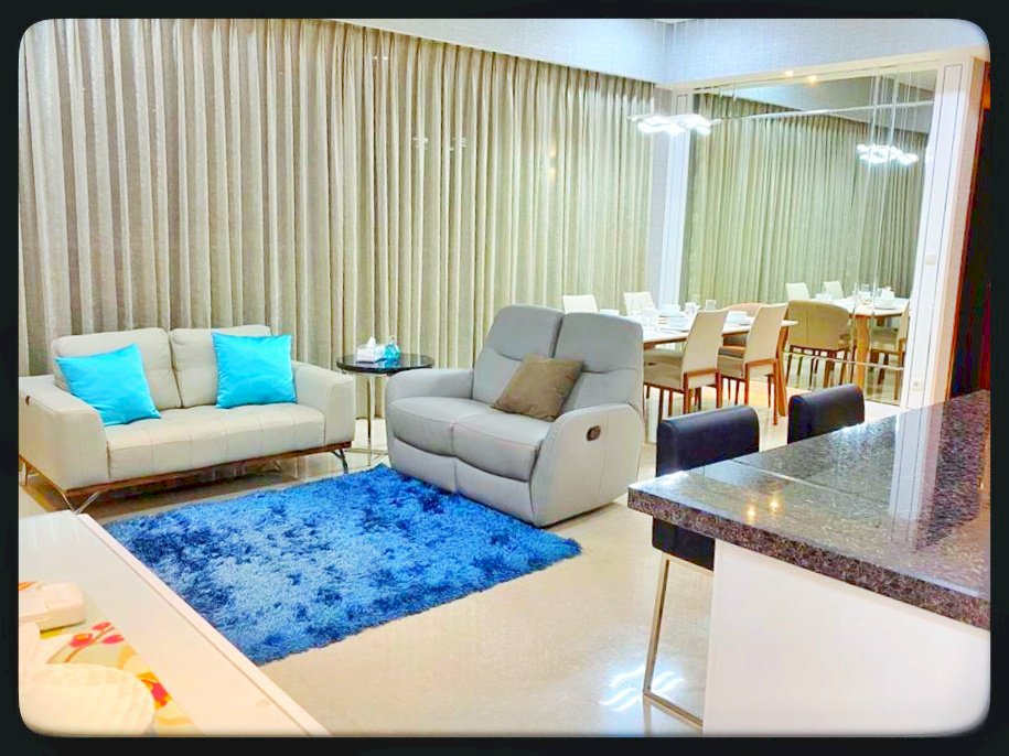 For Rent 3+1BR Furnish Anandamaya Residence Tower 1 Mid Flr City View