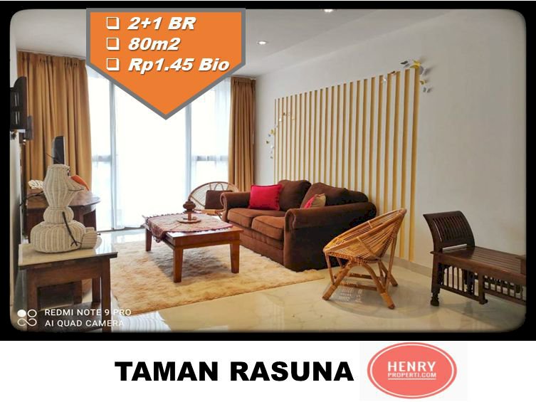 Taman Rasuna Dijual Cepat 2BR Sdh Renov Habis Tinggal Bawa Koper saja