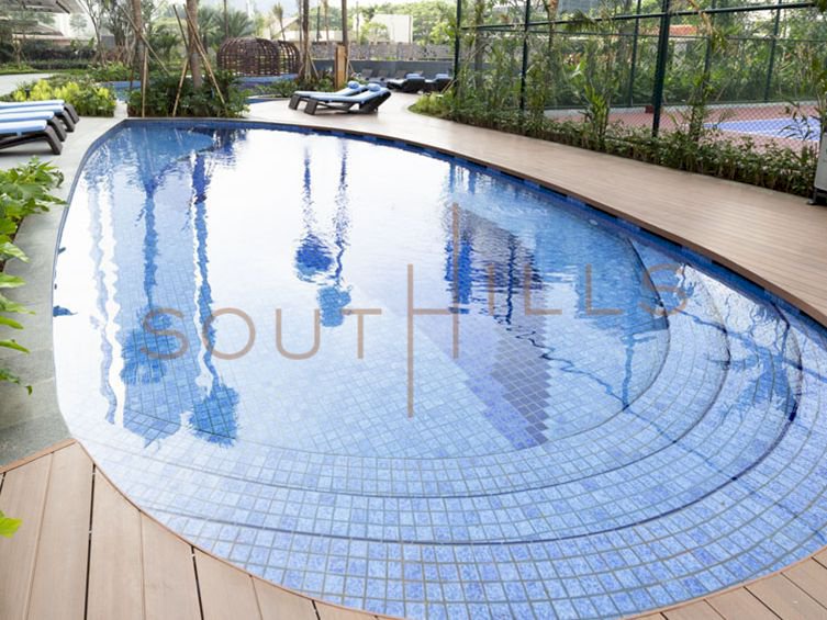 South Hills Apartment For Rent 3+1BR Full Furnish Low Floor Pool View