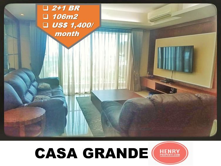 Casa Grande For Rent 2+1BR Furnish and Full Renov Mid Fl Pool View