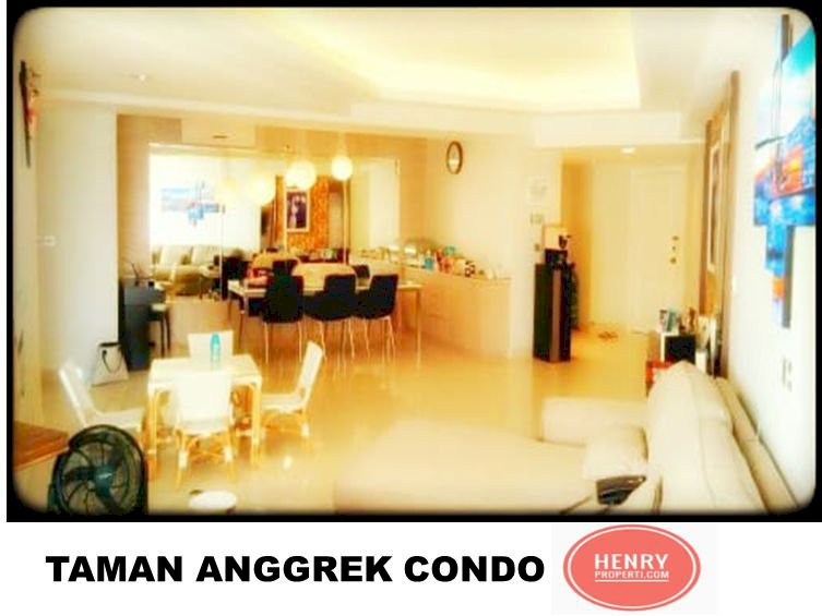 Taman Anggrek Condominium Dijual 3+1BR Full Renov + Furnish City View