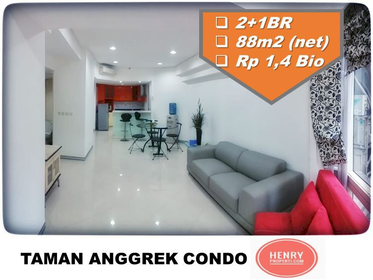Dijual Termurah 2+1BR Full Renov + Full Furnish Low Floor Garden View