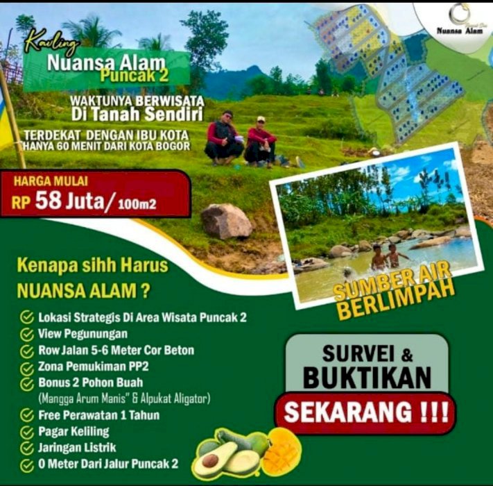 Kavling Nuansa Alam Tahap 5 Hadir Di Sukamakmur Jonggol