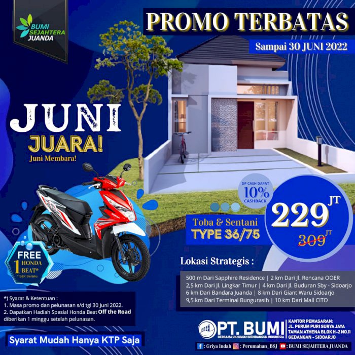 Perumahan Berbasis SmartHome Free Honda Beat