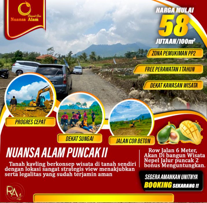 Tanah Kavling Siap Bangun Villa Puncak Dua