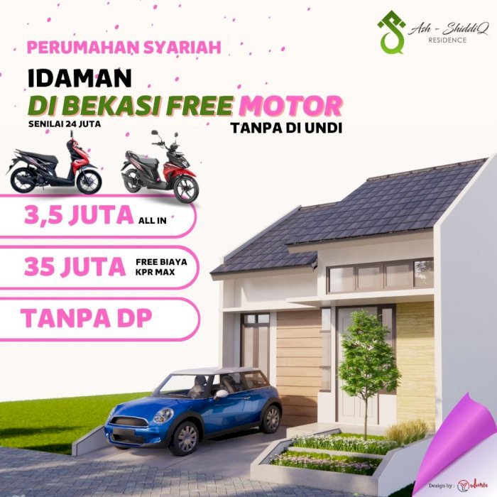 Rumah Cluster Cantik Strategis dekat Stasiun Bekasi