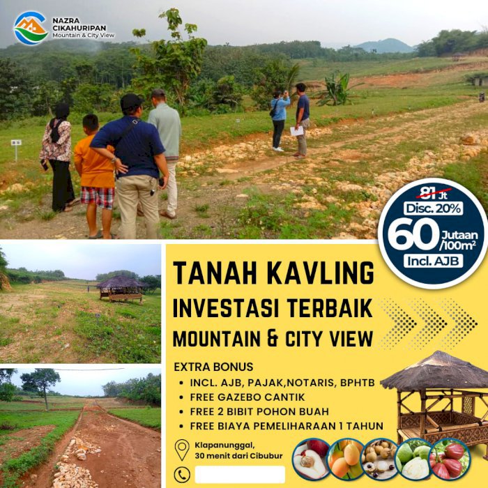 Tanah Kavling Murah 30 Menit Dari Tol Cibubur
