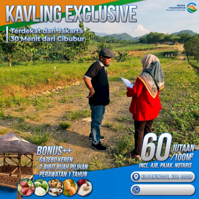 Kavling Nazra Cikahuripan Kelapa Nunggal Cileungsi Bogor