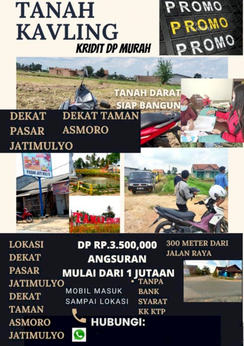 tanah dijual ,tanah kridit