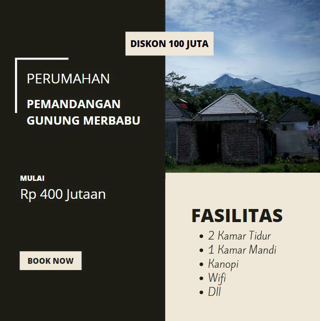 Dijual Perumahan dengan Pemandangan Gunung Merbabu di Salatiga