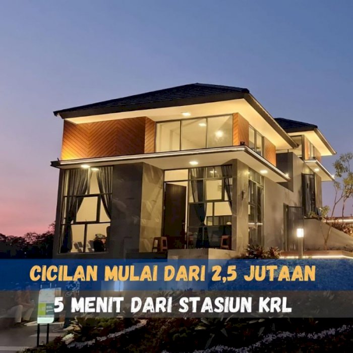 Cicilan seharga uang sewa kossan! 5 Menit dari Stasiun KRL