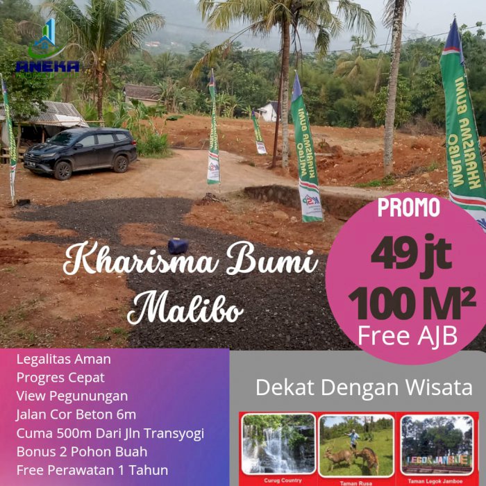 Dijual tanah kavling kharisma bumi malibo