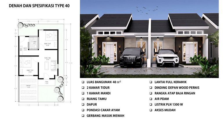 Rumah Komersil Type 40 - Jl. Akses Bandara Internasional Minangkabau