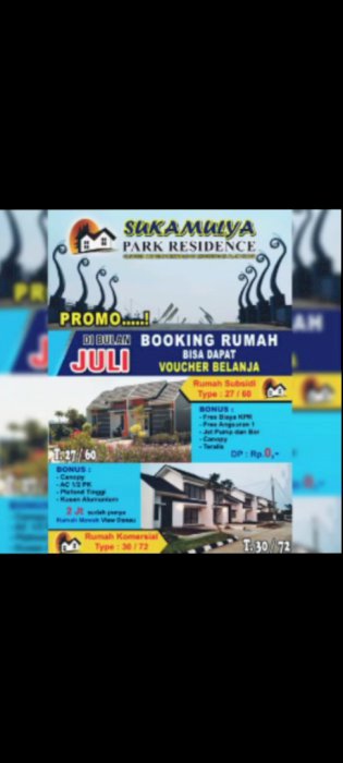 Rumah komersil Sukamulya park residence all in 2 juta