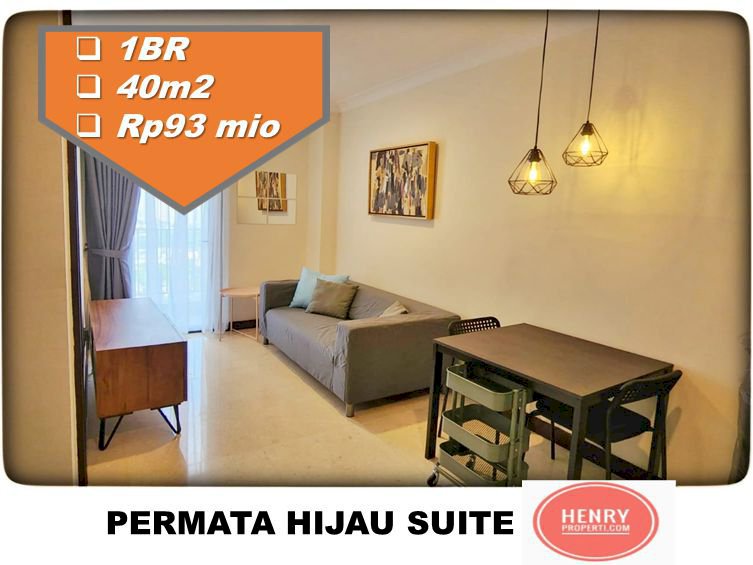 For Rent Best Unit 1BR at Permata Hijau Suite City View Full Furnish