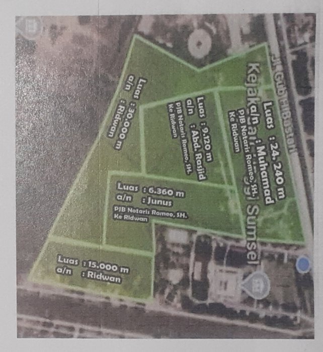 Dijual Tanah Luas 84,720 MÂ²