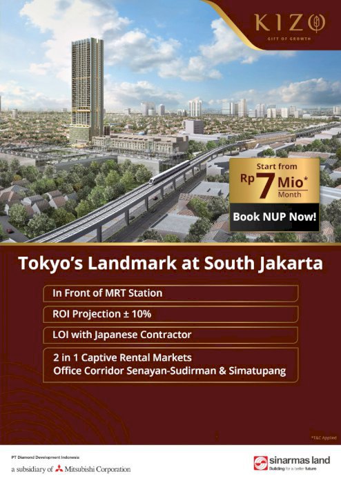 Apartemen dekat MRT harga 1M-an