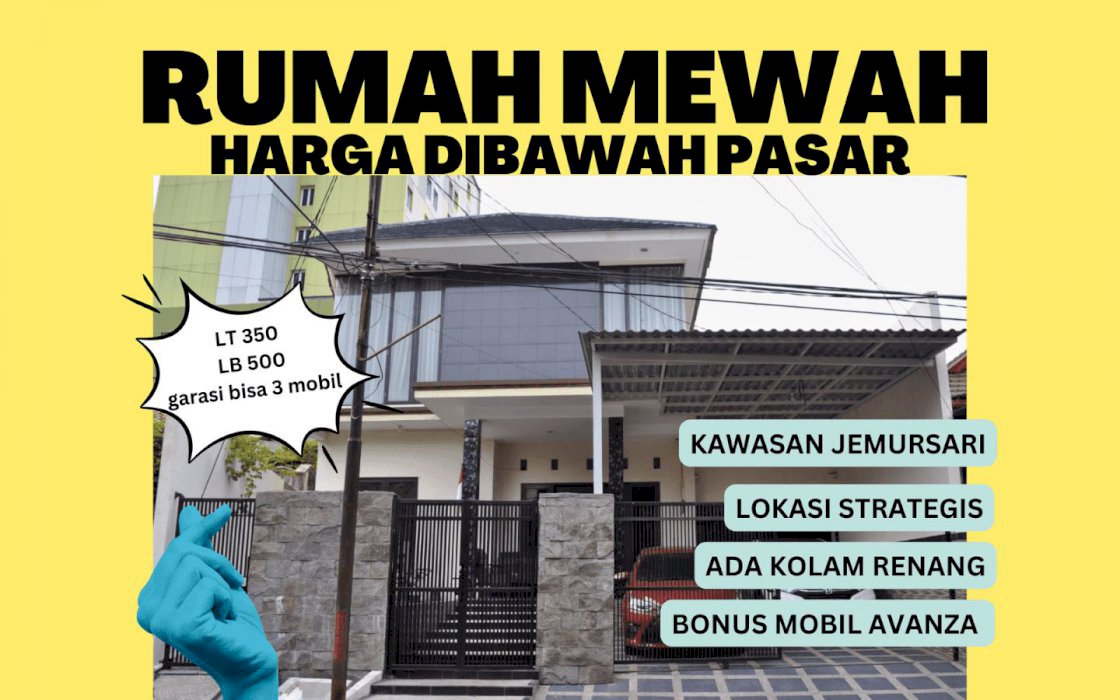 RUMAH MEWAH DIBAWAH HARGA PASAR BONUS AVANZA ADA KOLAM RENANG
