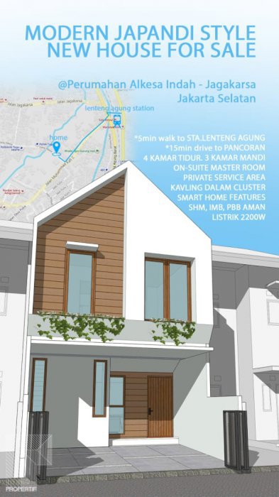 Dijual Rumah Dekat Stasiun Lenteng Agung Jagakarsa Jakarta Selatan