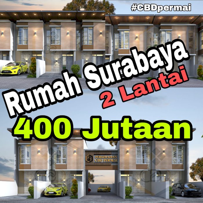 Rumah Murah Surabaya Timur, Rumah Minimalis 2 Lantai, CBD Permai