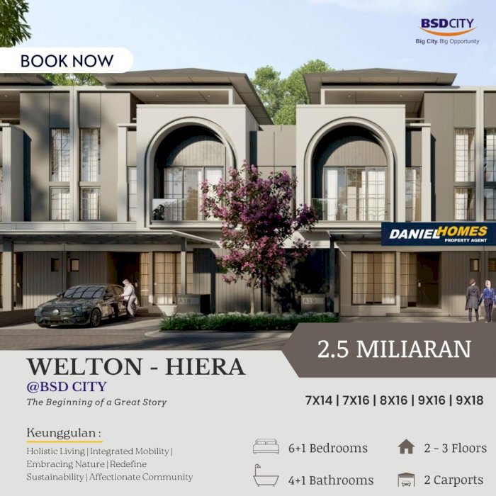 Welton Hiera BSD City, Modern Cantik Asri nan Nyaman Terbaik