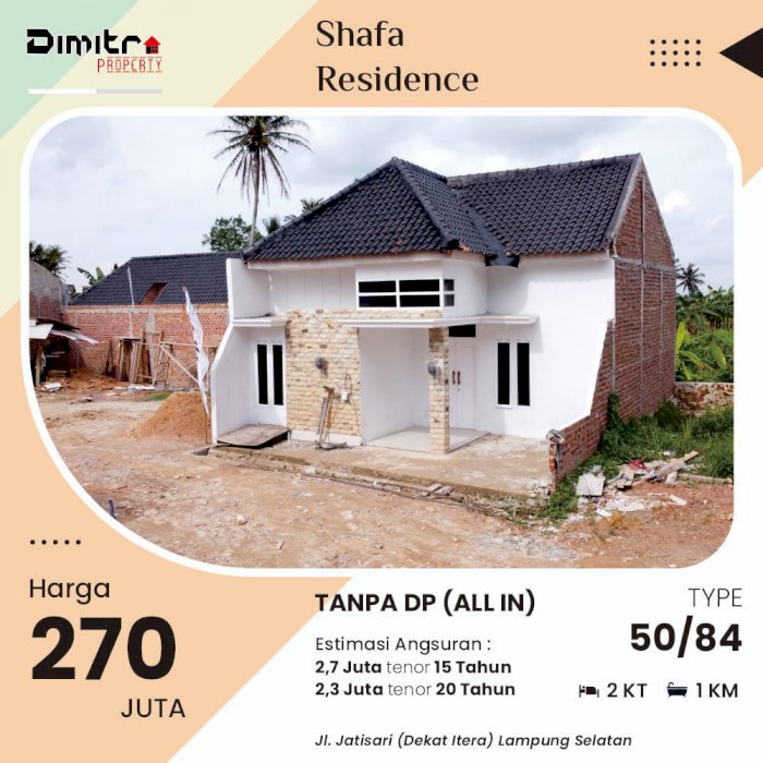 Rumah Murah Dekat Kampus Itera Tanpa DP guys