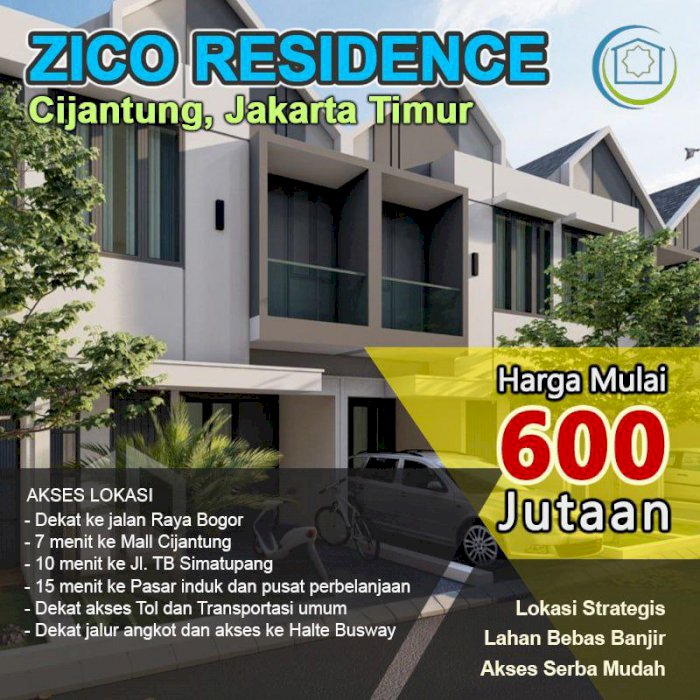 Zico Residence townhouse 2lantai Cijantung Pasar Rebo Jakarta Timur