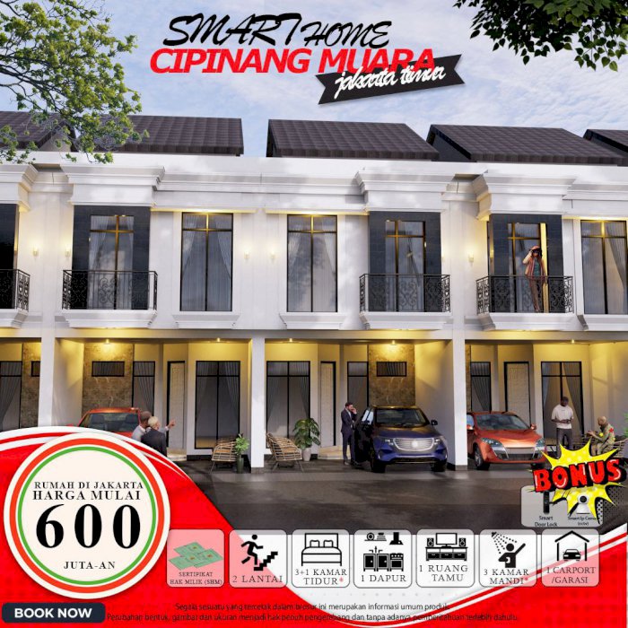 RUMAH MINIMALIS JAKARTA TIMUR CIPINANG MUARA SMARTHOME