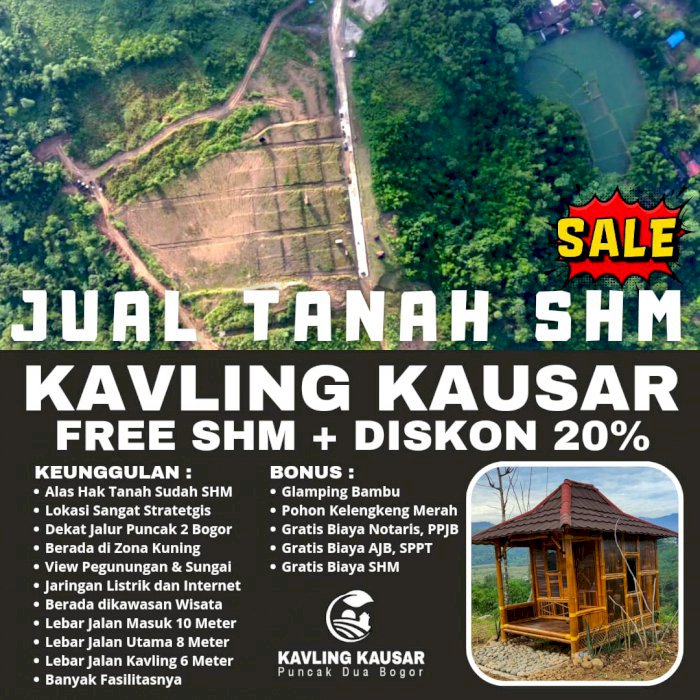 Kavling KAUSAR Siap Bangun Vila FREE SHM