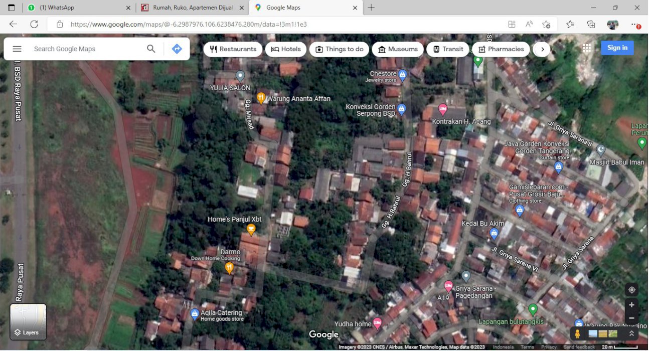 Tanah kosong Disewakan untuk pemancar BTS/gudang