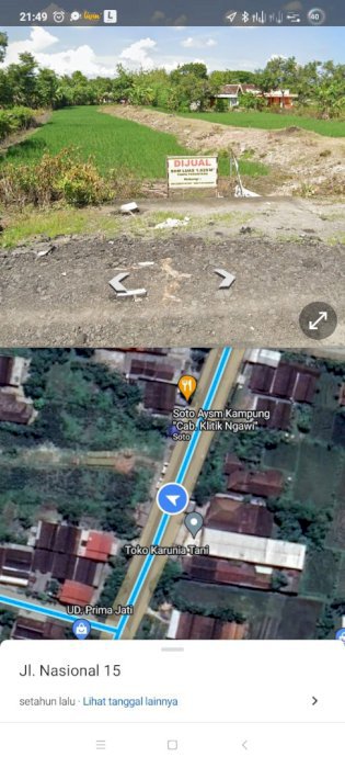 Dijual Tanah kosong , dekat kawasan konsumen & industri