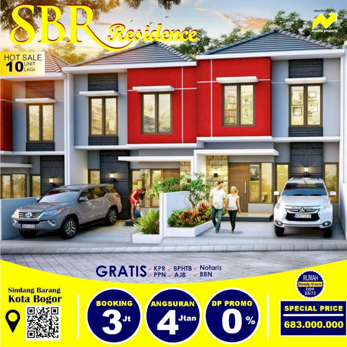 Rumah 2 lantai DP 0% Di Sindang Barang Residence Kota Bogor