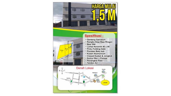 DI JUAL RUKO3 LANTAI DI JALAN RAYA PATI-JUWANA KM 3 JAWATENGAH