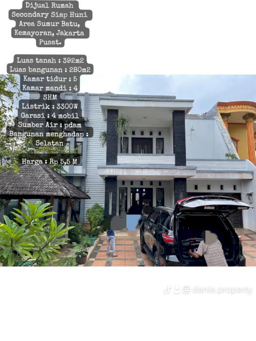 Rumah siap huni di Kemayoran lokasi aman startegis harga nego