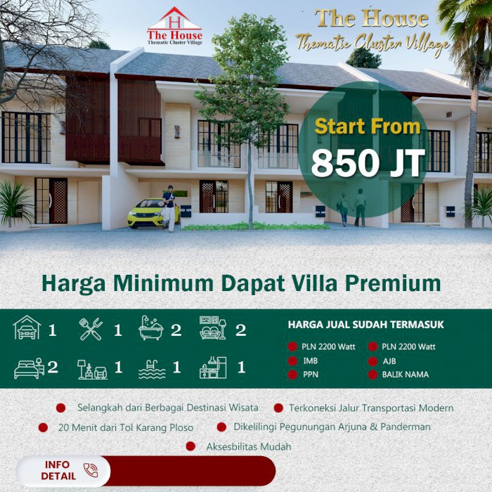 DI JUAL RUMAH 2 LANTAI LOKASI BATU MALANG JAWA TIMUR