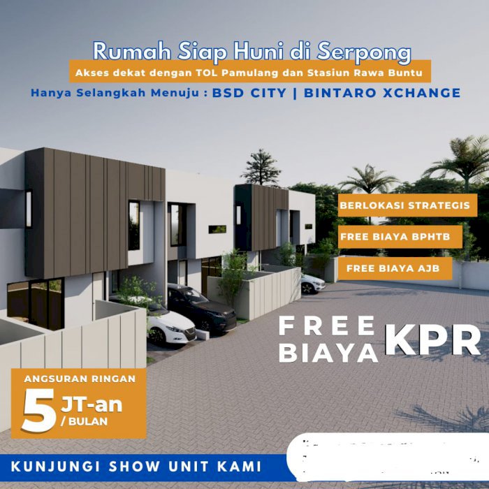 Rumah Baru minimalis Cluster Salak Pamulang Tangsel