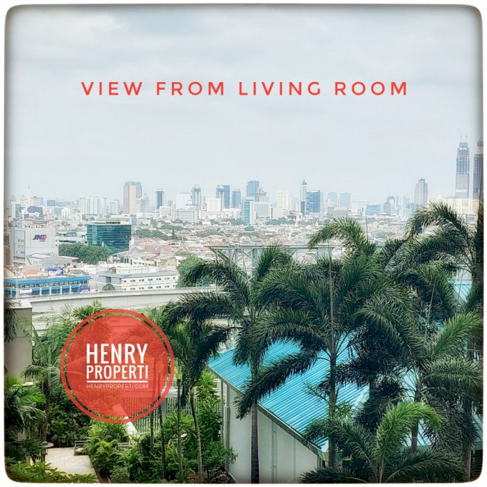 Taman Anggrek Condominium Harga Spesial 2+1BR Furnish View Taman+City