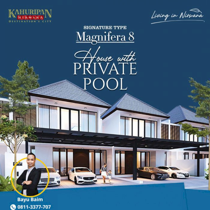 Jual Rumah Kahuripan Nirwana Sidoarjo Mewah Dgn Kolam Renang Pribadi