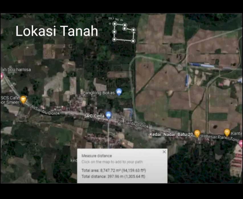 TANAH DI JUAL LOKAASI BATU XX, KAB. SIMALUNGUN