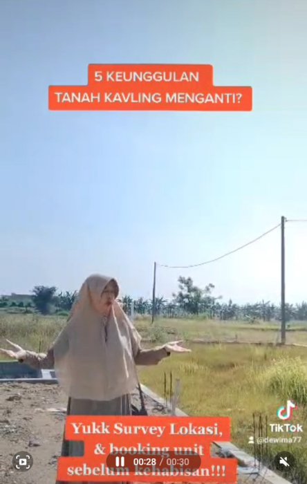Jual Tanah Kavling 50M dari nol jalan Menganti Gresik