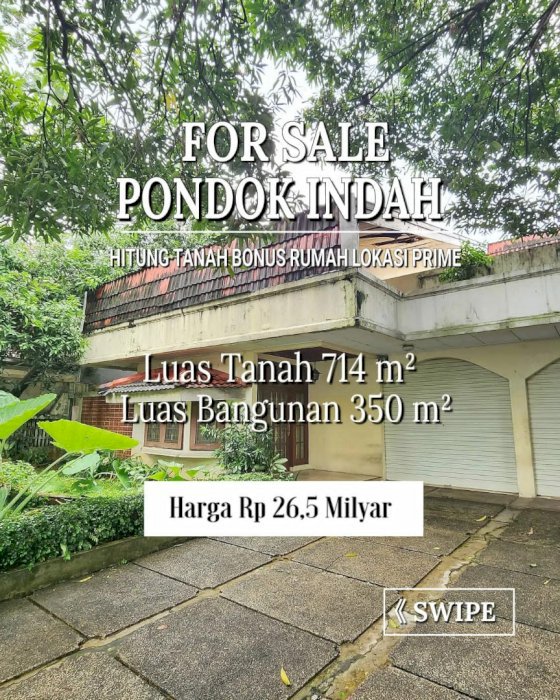 DIJUAL RUMAH MEWAH PONDOK INDAH JAKARTA SELATAN