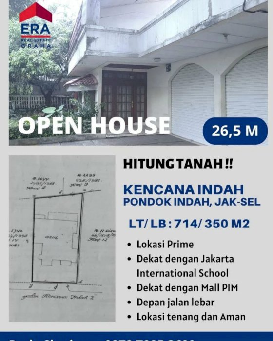 JUAL RUMAH PONDOK INDAH KEBAYORAN LAMA JAKARTA SELATAN