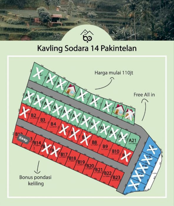 Tanah kavling view pegunungan