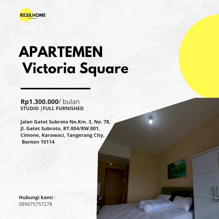 di sewakan bulanan apartemen victoria square cimone tanggerang banten