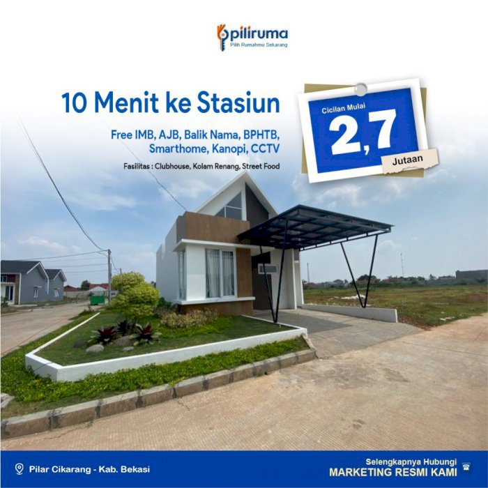 Rumah cicilan 2,7 jutaan dekat stasiun Cikarang