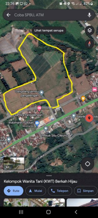 Jual tanah 7hektar lokasi dekat wisata situ cilenca