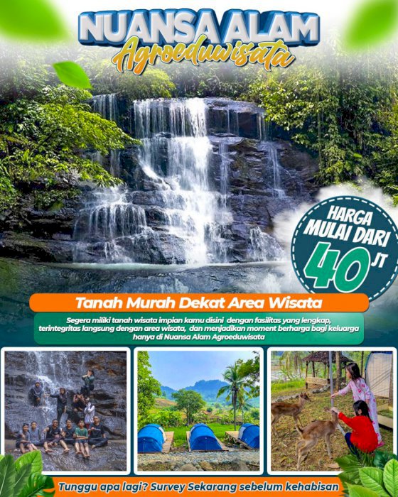 Tanah Wisata dalam kawasan Agroeduwisata Terbaru dan Terbesar di Bogor