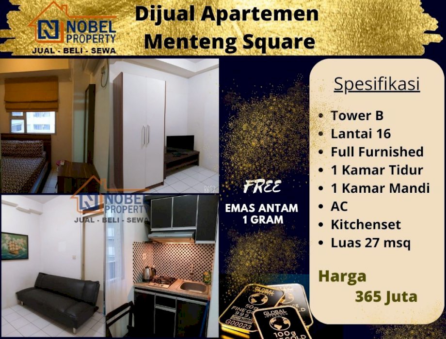 Dijual Apartemen Menteng Square Tower B Furnished