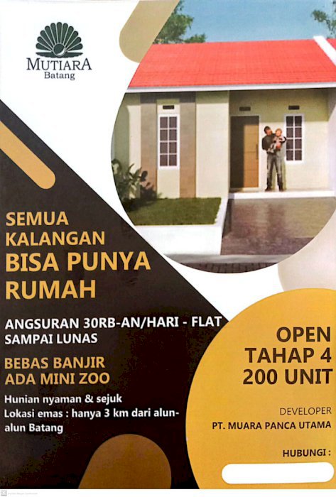 Rumah dijual di Perumahan Mutiara Batang, Batang, Jawa Tengah